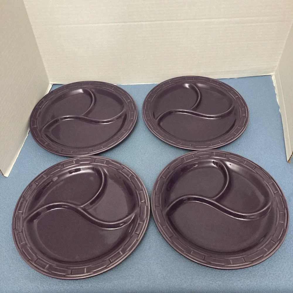 Longaberger Pottery Woven Traditions Eggplant 10